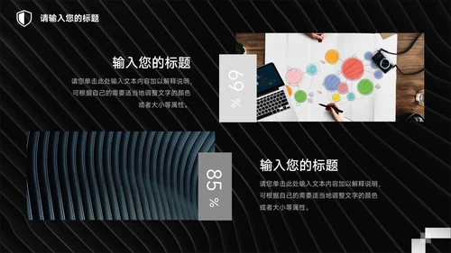 黑色艺术个性影视传媒汇报PPT模板