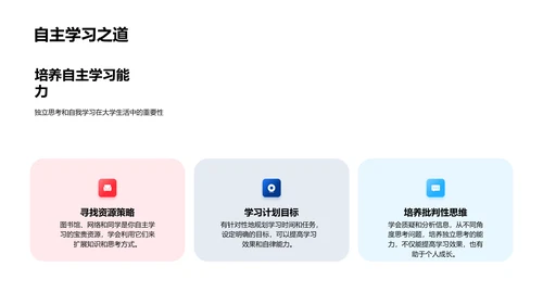 大学生活学习适应指导PPT模板