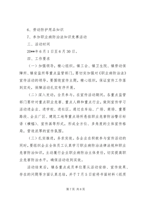 职业病防治法宣传周宣传方案 (2).docx