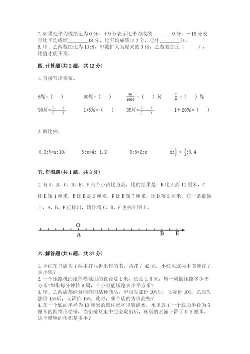 天津市和平区六年级下册数学期末测试卷及参考答案1套.docx