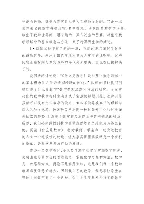 《什么是数学》读后感范文.docx