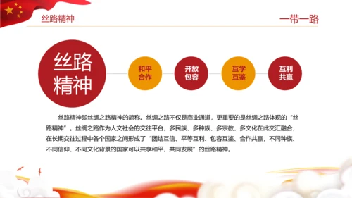 全新解读大气一带一路新丝绸之路PPT模板