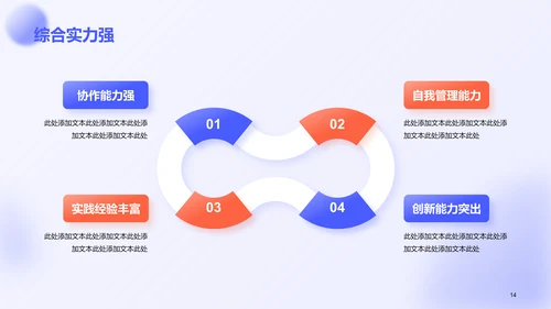 蓝色创意3D学生会竞聘述职PPT