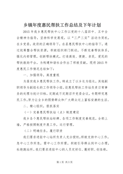 乡镇年度惠民帮扶工作总结及下年计划.docx