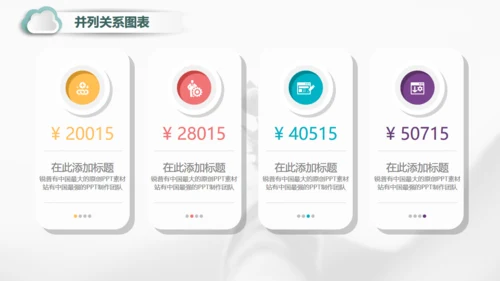 彩色微立体商务年终总结汇报通用PPT模板