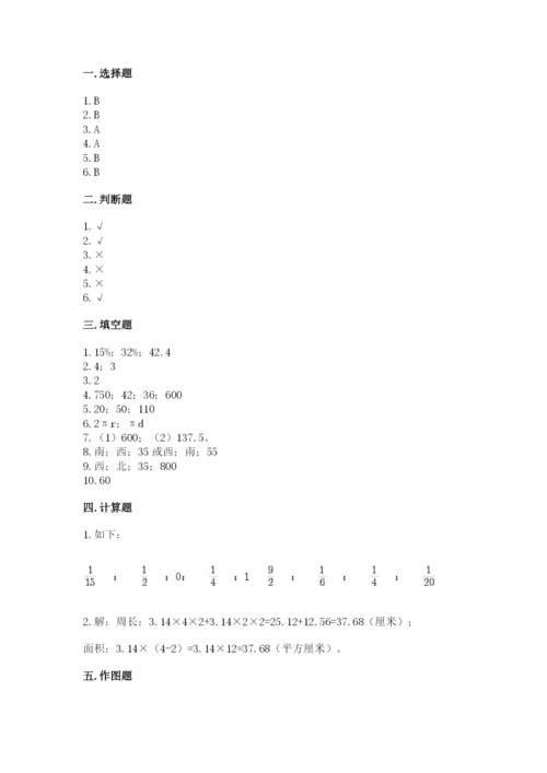 2022六年级上册数学期末测试卷（易错题）.docx