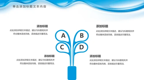 蓝色水资源纯净水行业环保PPT模板