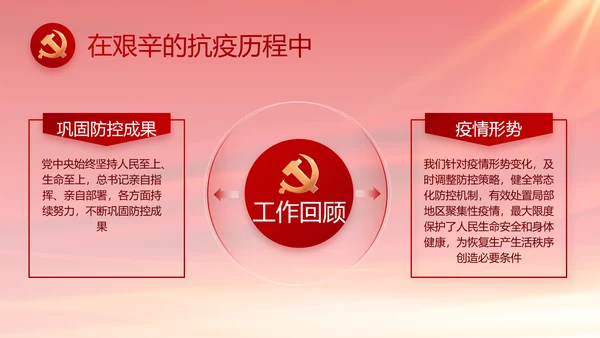红色党风廉政建设工作总结动态PPT