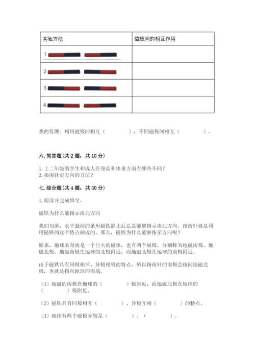 教科版二年级下册科学知识点期末测试卷带答案（突破训练）.docx