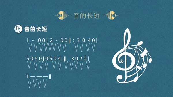 蓝色简约认识简谱说课课件PPT模板