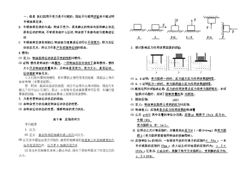 苏科版八年级物理下册知识点1