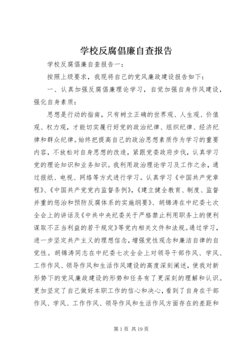 学校反腐倡廉自查报告.docx