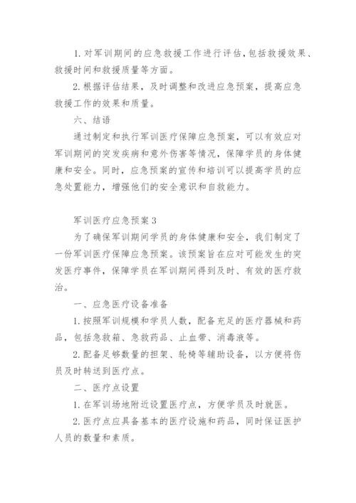 军训医疗应急预案.docx