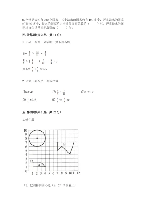 小学数学六年级上册期末卷附参考答案【轻巧夺冠】.docx