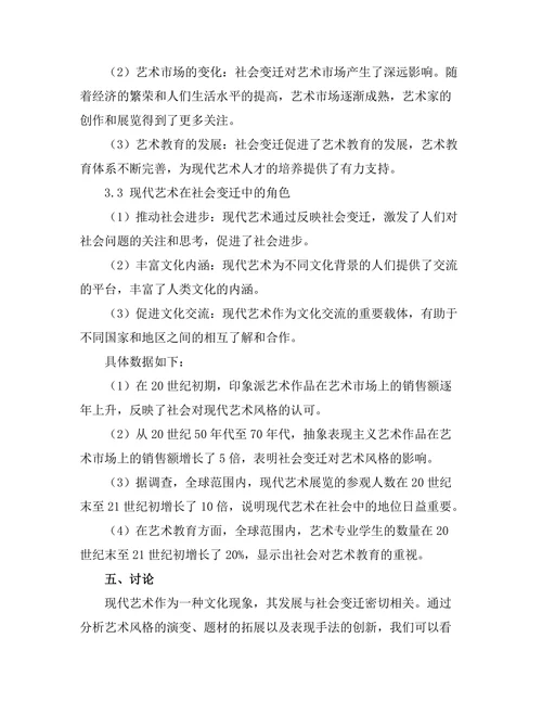 现代艺术与社会变迁的关系研究