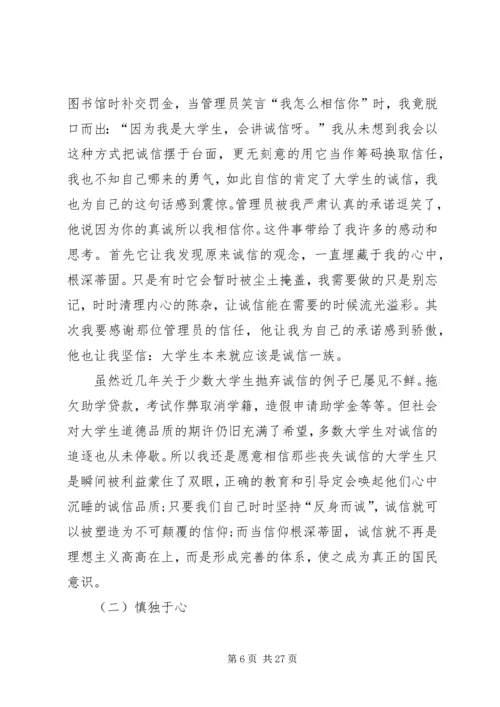 以诚信为主题的演讲稿精编.docx