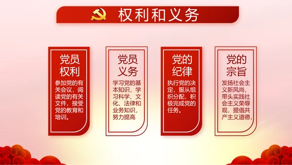 红色大气入党宣誓仪式动态PPT模板