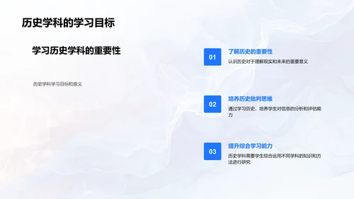 历史学科学习指南PPT模板