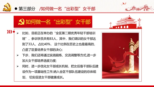 听党话跟党走做新时代合格党员女干部党政党建党课支部团委学习