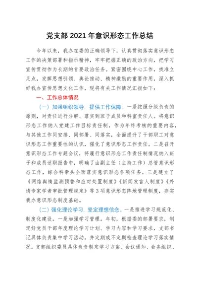 党支部2021年意识形态工作总结.docx