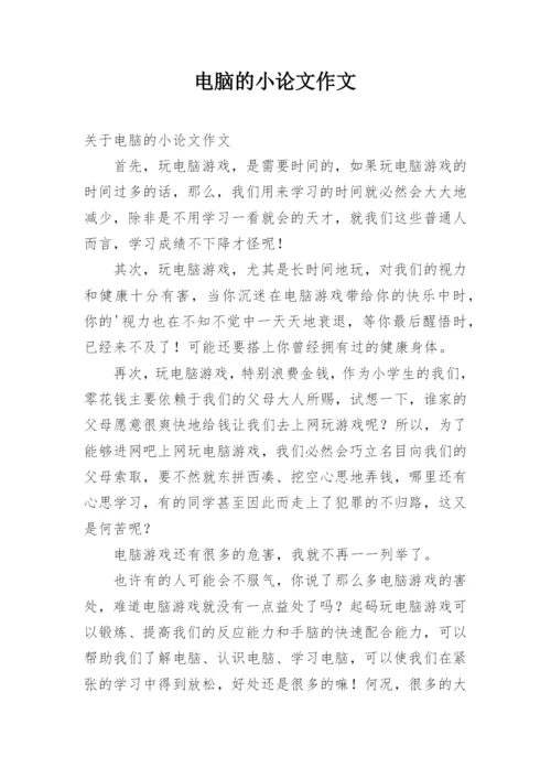 电脑的小论文作文.docx