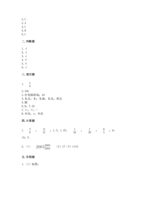 人教版六年级上册数学期末测试卷带答案（精练）.docx