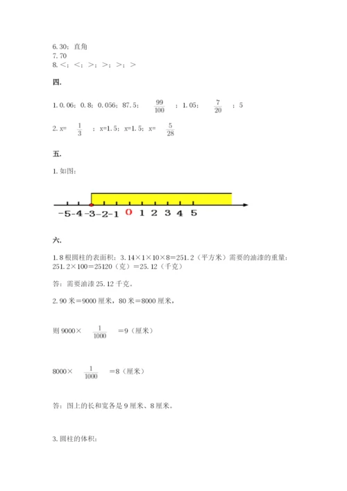 人教版六年级数学小升初试卷【名校卷】.docx