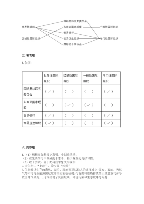 部编版道德与法治六年级下册期末测试卷及参考答案【达标题】.docx