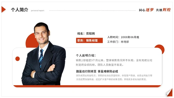 红色简约翘边翻页式年终述职报告工作总结年终总结ppt模板