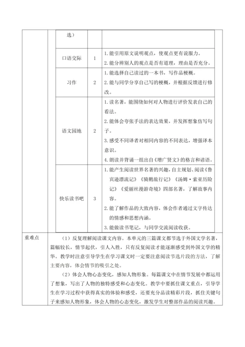 【大单元】统编版语文六下第二单元解析与规划