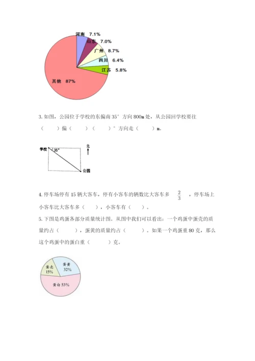 小学六年级上册数学期末考试卷带答案解析.docx