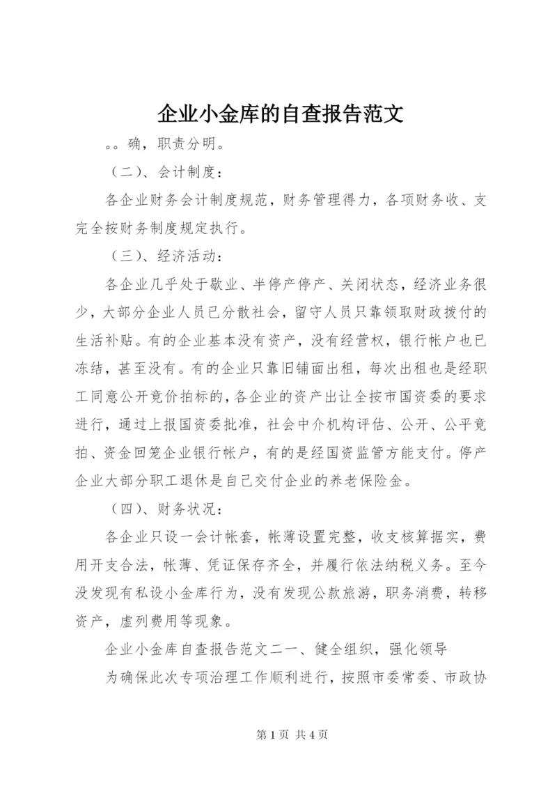 企业小金库的自查报告范文.docx