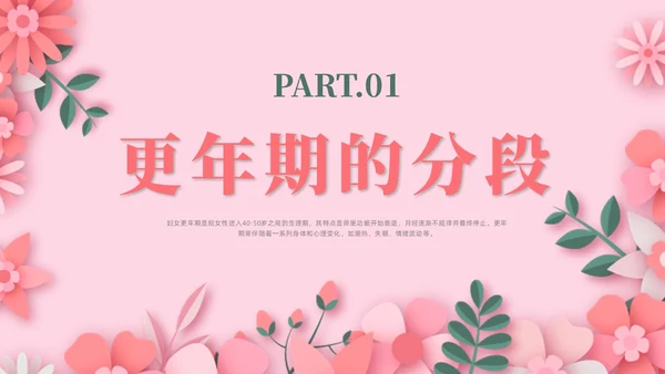 红色剪纸风更年期女性保健科普课件女性健康