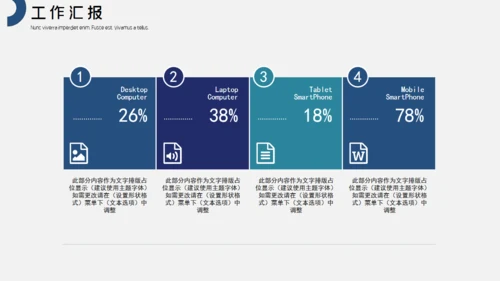 小清新商务工作汇报通用PPT模板