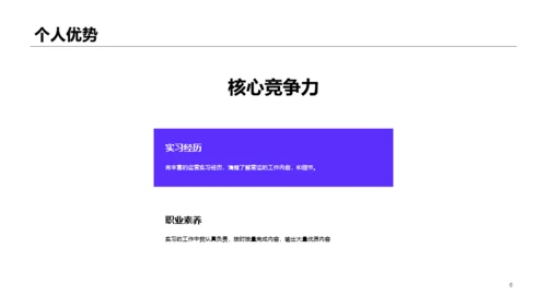 紫色杂志风个人简历PPT案例