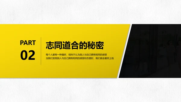 黑黄暖色冷读术人心沟通技巧教学PPT课件