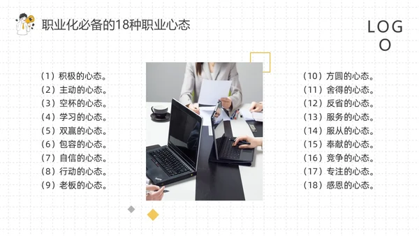 黄灰简约如何保持良好的职业心态PPT模板宣传PPT动态PPT