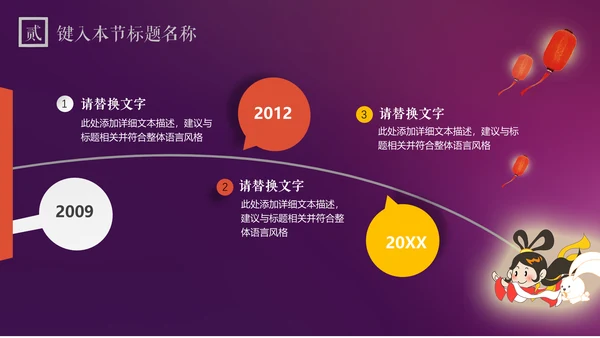 紫色中秋节商务策划营销通用PPT模板