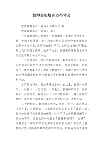 教师暑假培训心得体会_2.docx