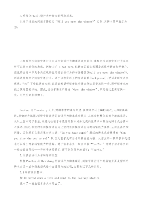 间接言语行为的转喻视角研究.docx