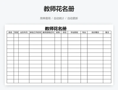 教师花名册