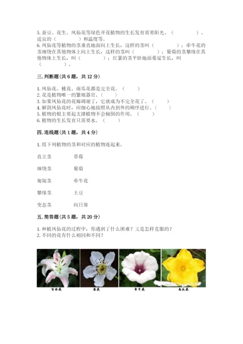科学四年级下册第一单元植物的生长变化测试卷及完整答案【易错题】.docx