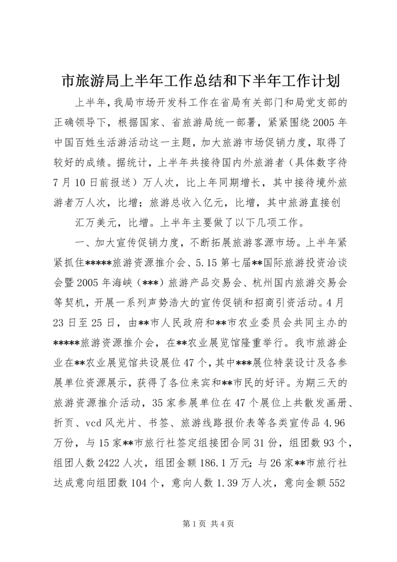 市旅游局上半年工作总结和下半年工作计划 (11).docx