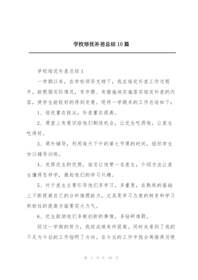 学校培优补差总结10篇.docx