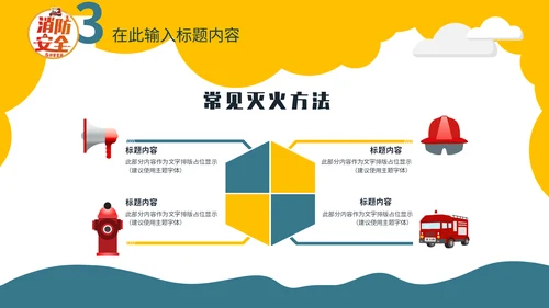 幼儿园消防安全教学课件通用PPT模板