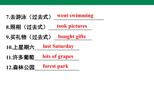 Unit 3　Where did you go？专项复习课件(共67张PPT)