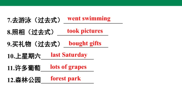 Unit 3　Where did you go？专项复习课件(共67张PPT)