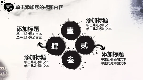 精美水墨江南水墨中国风ppt动态模板