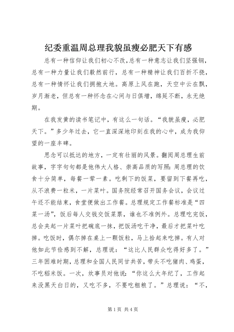 纪委重温周总理我貌虽瘦必肥天下有感.docx