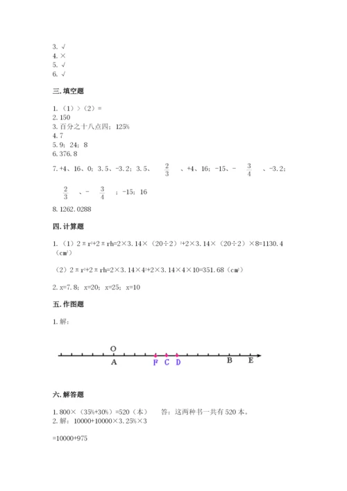 北师大版六年级下册数学期末测试卷精品（网校专用）.docx